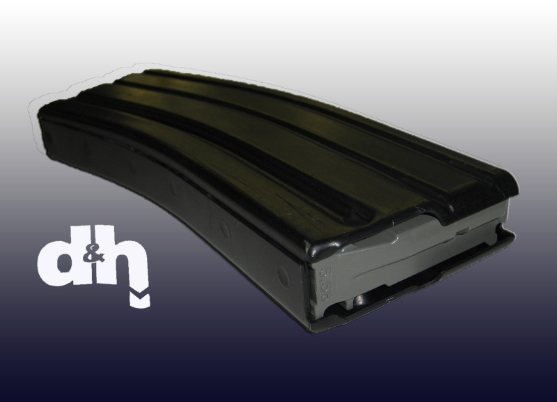 D&H AR15 30rd Mag w/MagPul Follower (BLACK TEFLON)